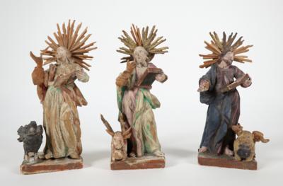 Drei Hl. Evangelisten, Alpenländisch, 19. Jahrhundert - Porcelain, glass and collectibles