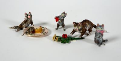 Wiener Bronzen - Vier Kätzchen - Porcelán, sklo a sběratelské předměty