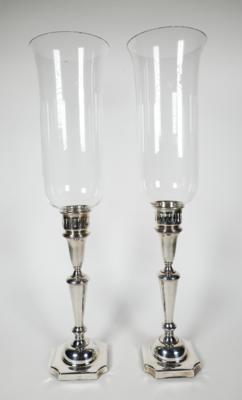 Paar Windlichter, 20. Jahrhundert - Silver