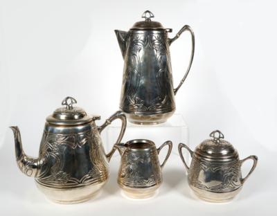 Silber Kaffee- und Teeservice im Jugendstil, Fa. Lale, Türkei - Silver