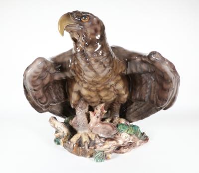 Adler mit zwei Küken, Entwurf Karin Jarl-Sakellarios, 20. Jahrhundert - Porzellan, Glas und Sammelgegenstände