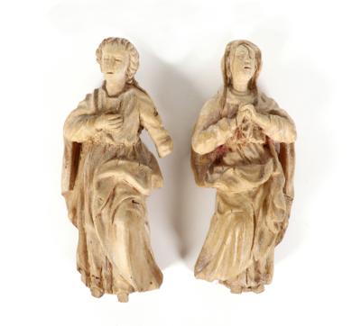 Trauernde Hl. Maria und Hl. Johannes, Alpenländisch, 18. Jahrhundert - Porcelán, sklo a sběratelské předměty