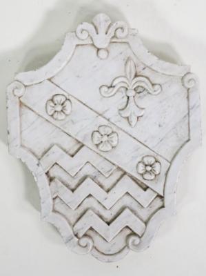 Wappenkartusche - Porzellan, Glas und Sammelgegenstände