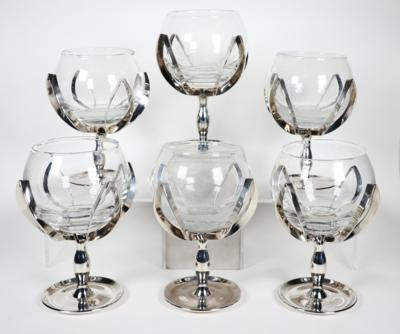 6 Eisbecher oder Kaviarschalen, Fa. Endemann, Wien, 20. Jahrhundert - Porcelain, glass and collectibles