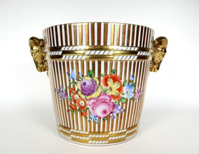 Großer Übertopf, Sächsische Porzellanfabrik zu Potschappel von Carl Thieme, 20. Jahrhundert - Porcellana, vetro e oggetti da collezione