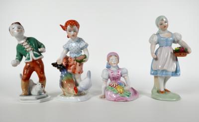 Konvolut von 4 Kinderfiguren, Herend, Ungarn - Porcelain, glass and collectibles