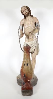 Christus an der Geißelsäule, Alpenländisch, Ende 18. Jahrhundert - Porcellana, vetro e oggetti da collezione