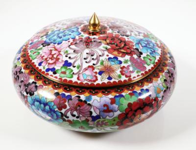 Cloisonné Schale mit Deckel, China, 20. Jahrhundert - Porcelain, glass and collectibles