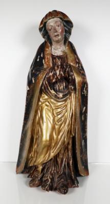 Hl. Maria als Mater Dolorosa, provinzielle Arbeit in Anlehnung an gotische Vorbilder - Porcelain, glass and collectibles