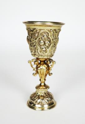 Kleiner Historismus Silber Pokal, 19. Jahrhundert - Porcelán, sklo a sběratelské předměty
