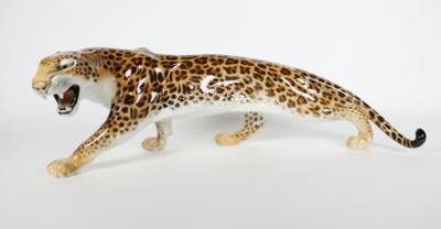 Leopard, Entwurf Gunther Granget, Lorenz Hutschenreuther, Kunstabteilung, Selb, um 1970/85 - Porcelán, sklo a sběratelské předměty