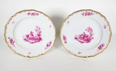 2 Teller, Meissen, 2. Hälfte 20. Jahrhundert - Porcelain, glass and collectibles