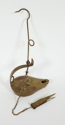 Grubenlampe - Froschlampe, 18./19. Jahrhundert - Porcellana, vetro e oggetti da collezione