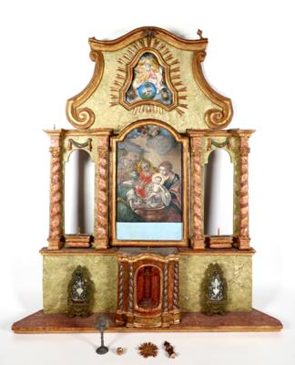 Hausaltar unter Verwendung verschieden alter Teile, vornehmlich 19. Jahrhundert - Porcelain, glass and collectibles