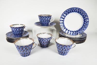 Russische Kaffeeserviceteile, Lomonossow, 2. Hälfte 20. Jahrhundert - Porcelain, glass and collectibles