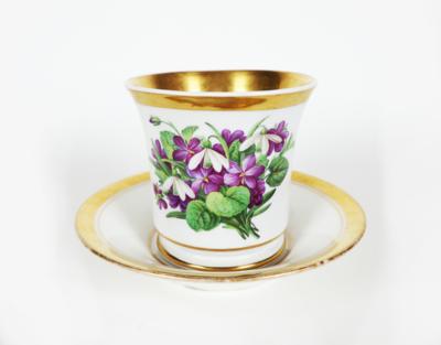 Tasse, KPM-Berlin, Untertasse ohne Marke, um 1830 - Porcelain, glass and collectibles