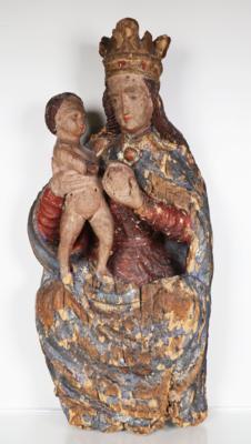 Thronende Madonna mit Kind, 16. Jahrhundert - Porzellan, Glas und Sammelgegenstände