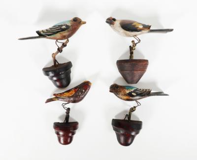 4 Singvögel, Oberösterreich, 19. Jahrhundert - Porcelain, glass and collectibles