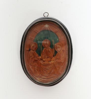 Sakrales Holzrelief, Österreich, 19. Jahrhundert - Porcelain, glass and collectibles