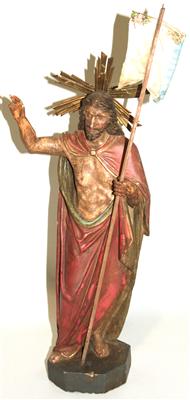 Holzskulptur, "Christus der Auferstandene" - Antiques, art and jewellery