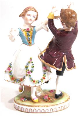 Porzellanfigur "Junges Tanzpaar" - Antiques, art and jewellery