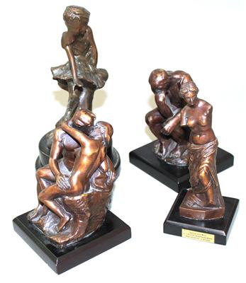 4 Bronzeskulpturen - Kunst, Antiquitäten und Schmuck