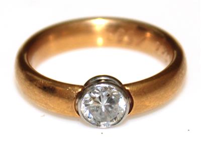 Brillantsolitärring, 1,06 ct - Um?ní, starožitnosti, šperky