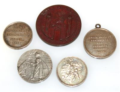 3 Medaillen "Landesschießen" - Umění, starožitnosti, šperky