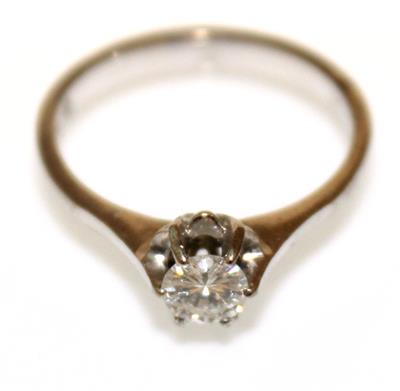 Brillantsolitärdamenring, 0,34 ct, - Antiques, art and jewellery