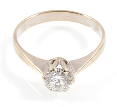 Brillantsolitärring 0,91 ct - Kunst, Antiquitäten und Schmuck