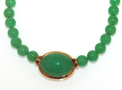 Chrysoprascollier - Antiques, art and jewellery