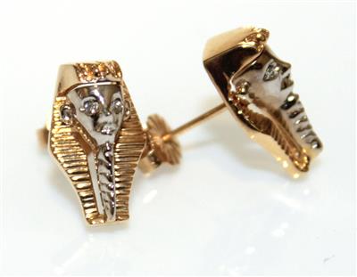 Diamantohrstecker "Tutanchamun" - Antiques, art and jewellery