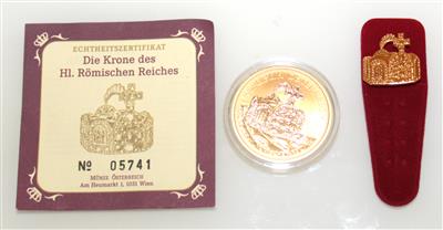 Goldmünze, 100,- Euro, "Die Krone des Hl. Römischen Reiches" - Arte, antiquariato e gioielli