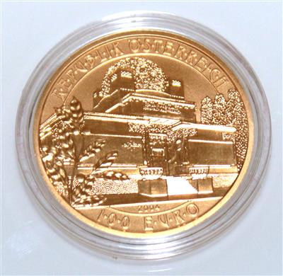 Goldmünze, 100,- Euro, "Wiener Secession" - Kunst, Antiquitäten und Schmuck