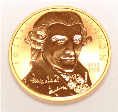 Goldmünze, 50,- Euro, "Joseph Haydn" - Antiques, art and jewellery