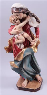 Holzfigur "Madonna mit Kind" - Arte, antiquariato e gioielli