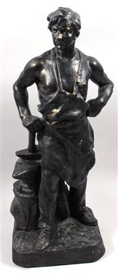 Gipsfigur "Schmied" - Antiques, art and jewellery