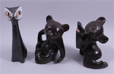 Anzengruber Keramik- Buchstützenpaar "Bären" - Arte, antiquariato e gioielli