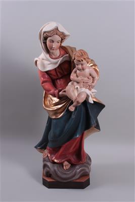 Holzfigur "Madonna mit Kind" - Antiques, art and jewellery