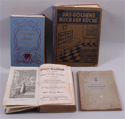 4 Kochbücher - Antiques, art and jewellery