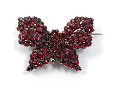 Granatbrosche "Schmetterling" - Umění, starožitnosti, šperky