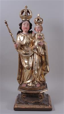 Holzfigur "Madonna mit Kind" - Arte, antiquariato e gioielli