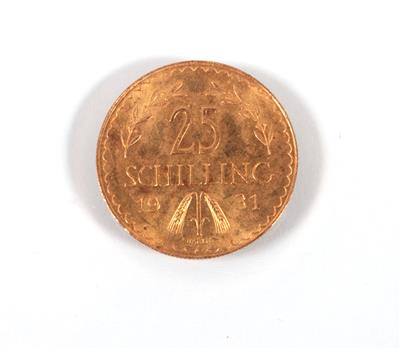 Goldmünze, 25,- Schilling, 1931 - Arte, antiquariato e gioielli