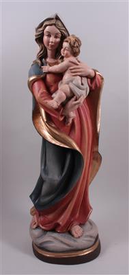 Holzfigur "Madonna mit Kind" - Arte, antiquariato e gioielli