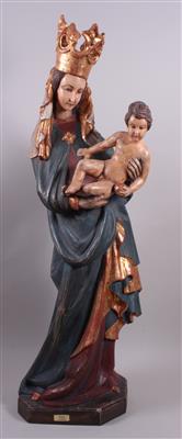 Holzfigur "Madonna mit Kind" - Antiques, art and jewellery