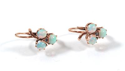 Opal- Diamantrautenohrringe - Arte, antiquariato e gioielli
