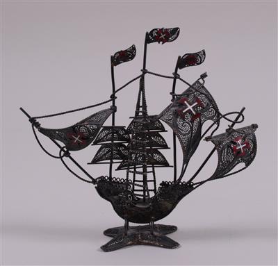 Portugisisches Miniatursegelschiff - Umění, starožitnosti, šperky
