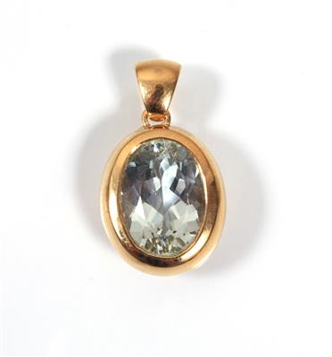 Aquamarinanhänger ca. 10 ct - Art, antiques and jewellery