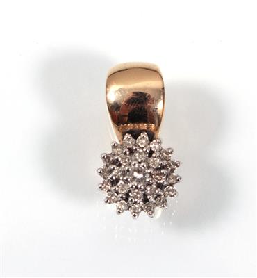 Brillantanhänger zus. ca. 0,45 ct - Art, antiques and jewellery