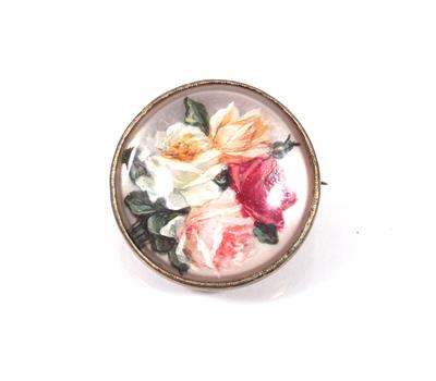 Runde Brosche "Rosen" - Kunst, Antiquitäten und Schmuck